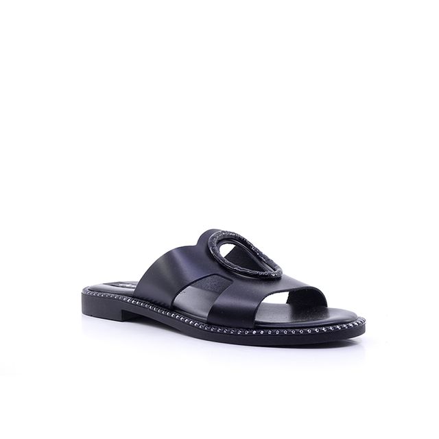 Γυναικεία Πέδιλα LadyShoes 108 Μαύρο Δέρμα image - 1