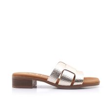 Γυναικεία Mule Oh! my sandals 5600 Σαμπανί Δέρμα image