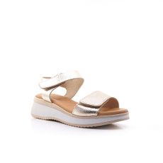 Γυναικείες Πλατφόρμες Oh! my sandals 5660 Σαμπανί Δέρμα image 2