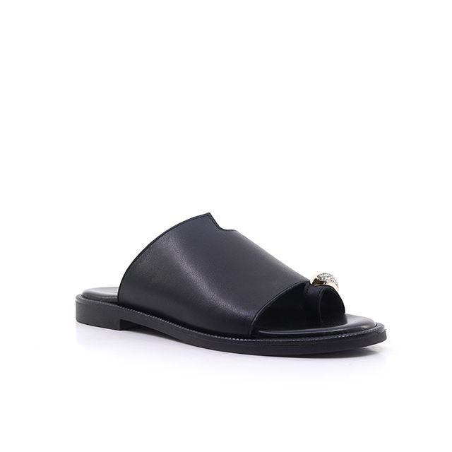 Γυναικεία Πέδιλα LadyShoes 105 Μαύρο Δέρμα image - 1