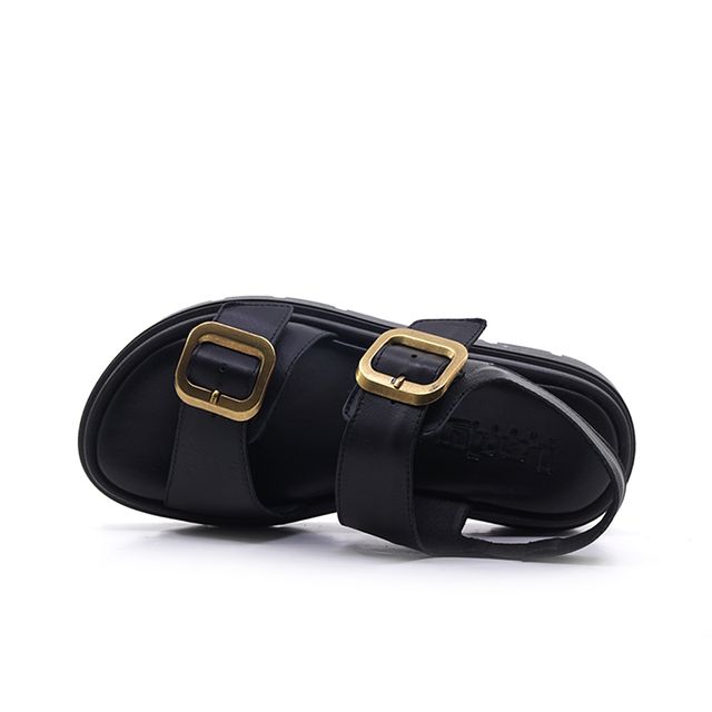 Γυναικεία Πέδιλα LadyShoes 556 Μαύρο Δέρμα image - 3
