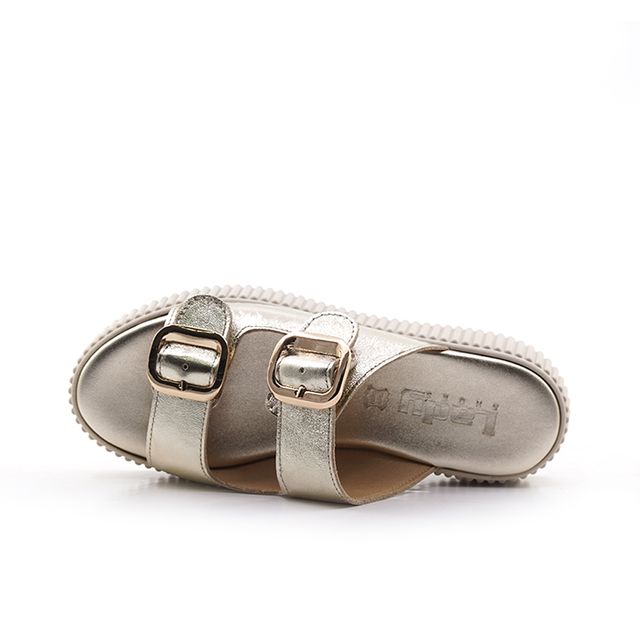 Γυναικείες Πλατφόρμες LadyShoes 419 Χρυσό Δέρμα image - 3