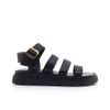Γυναικεία Πέδιλα LadyShoes 555 Μαύρο Δέρμα
