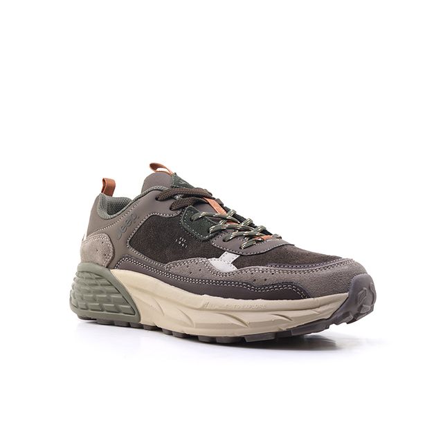 Ανδρικά Sneakers Jeep JM52070Α Καφ΄έ Δέρμα image - 1