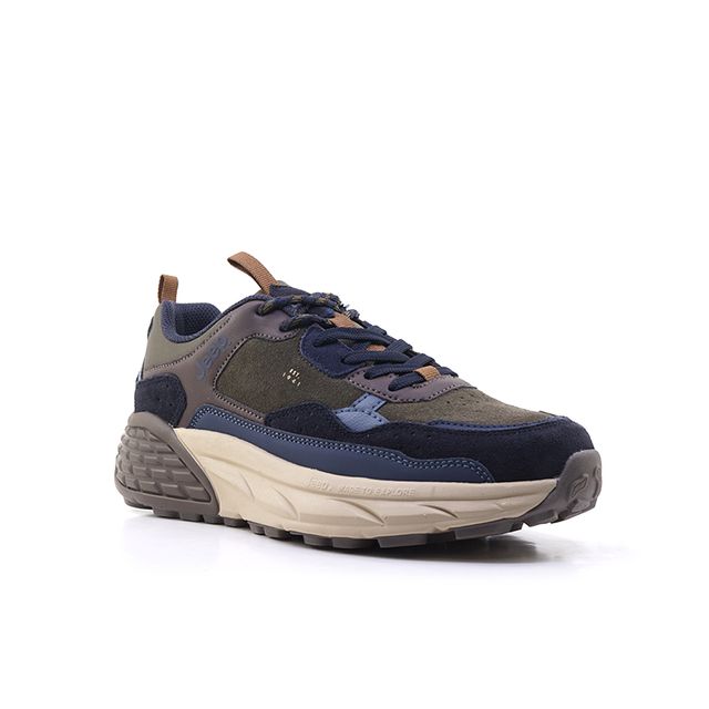 Ανδρικά Sneakers Jeep JM52070Α Μπλε Δέρμα image - 1