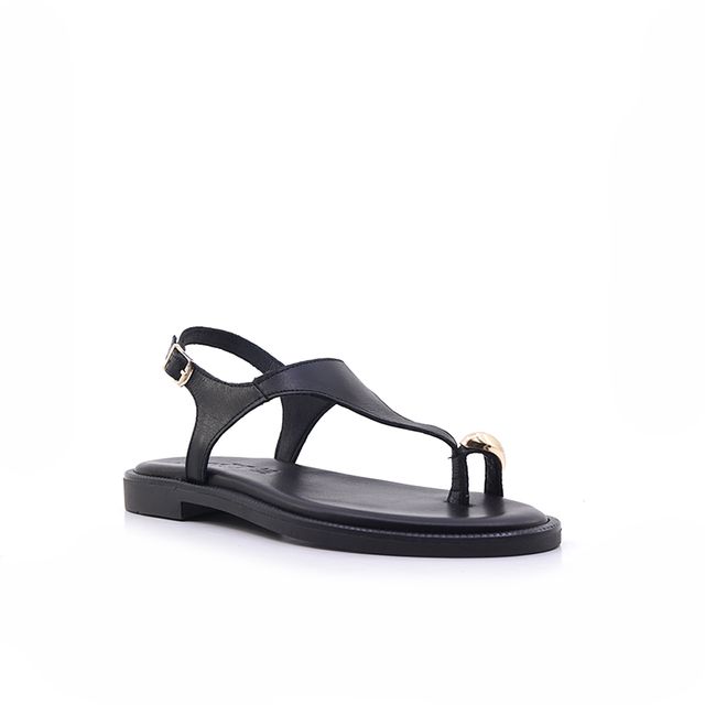 Γυναικεία Πέδιλα LadyShoes 114 Μαύρο Δέρμα image - 1