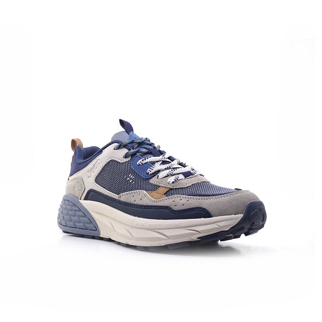 Ανδρικά Sneakers Jeep JM61004Α Μπλε Δέρμα image - 1