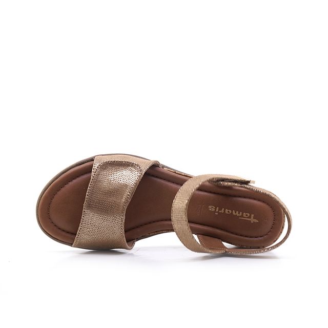 Γυναικείες Πλατφόρμες Tamaris 28118  Μπρονζέ Ύφασμα image - 3