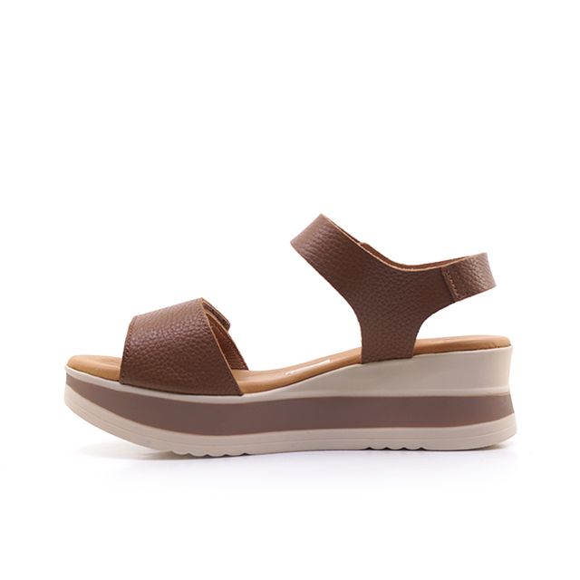 Γυναικείες Πλατφόρμες Oh! my sandals 5972 Ταμπά Δέρμα image - 2