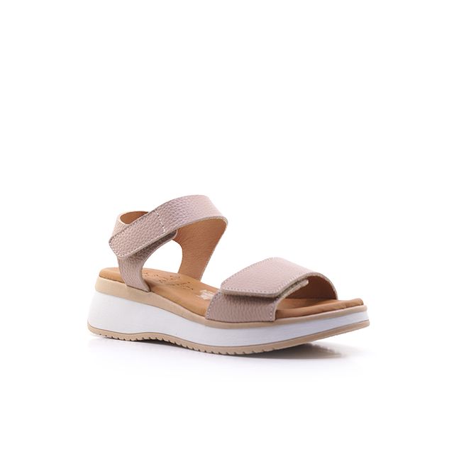 Γυναικείες Πλατφόρμες Oh! my sandals 5942 Μπεζ Δέρμα image - 1