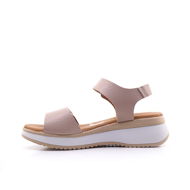 Γυναικείες Πλατφόρμες Oh! my sandals 5942 Μπεζ Δέρμα image - 2