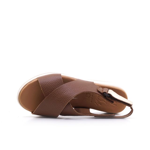 Γυναικείες Πλατφόρμες Oh! my sandals 5943 Ταμπά Δέρμα image - 3