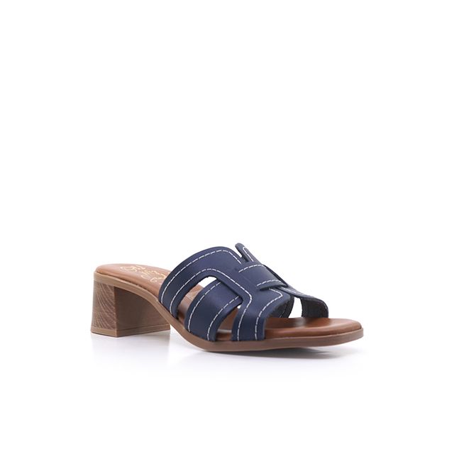 Γυναικεία Mule Oh! my sandals 5902 Μπλε Δέρμα image - 1
