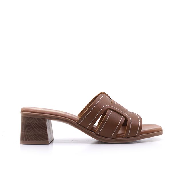 Γυναικεία Mule Oh! my sandals 5902 Ταμπά Δέρμα main image