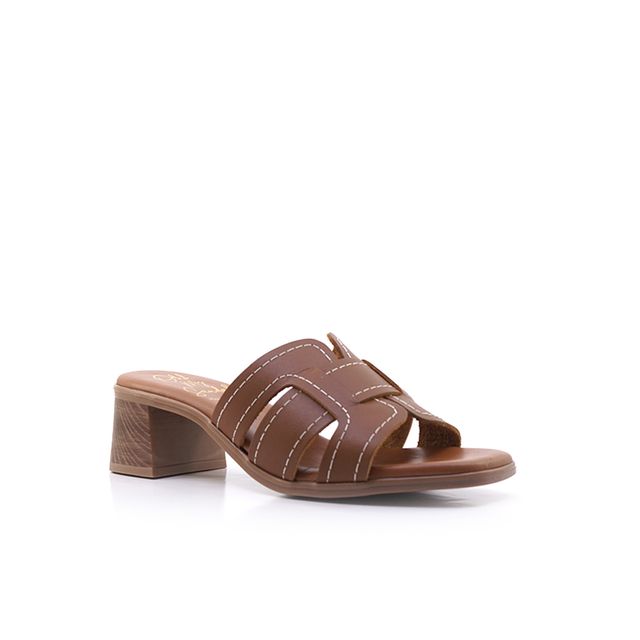 Γυναικεία Mule Oh! my sandals 5902 Ταμπά Δέρμα image - 1