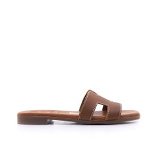 Γυναικεία Mule Oh! my sandals 5810 Ταμπά Δέρμα image