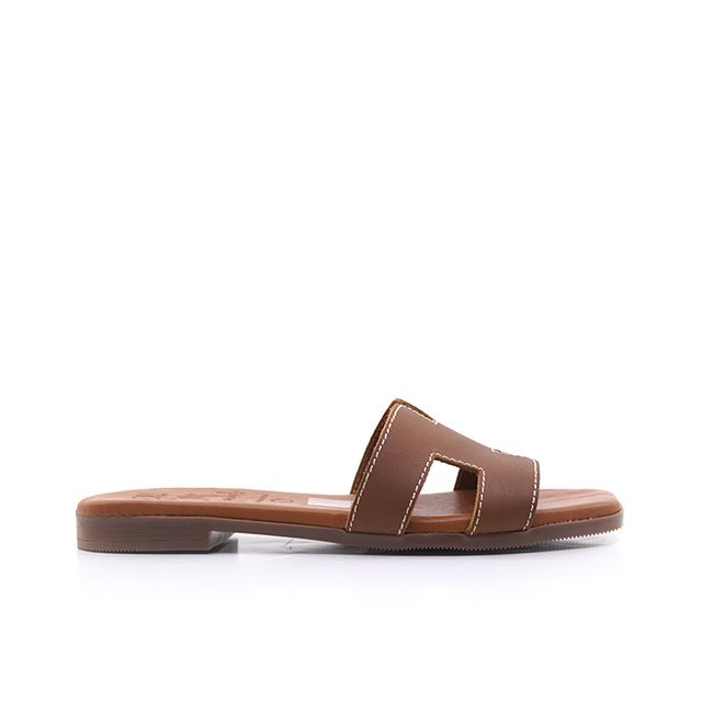 Γυναικεία Mule Oh! my sandals 5810 Ταμπά Δέρμα main image