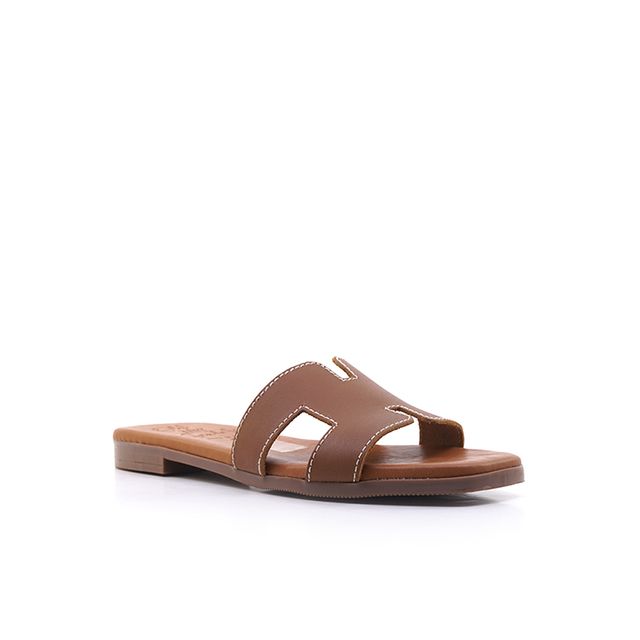 Γυναικεία Mule Oh! my sandals 5810 Ταμπά Δέρμα image - 1