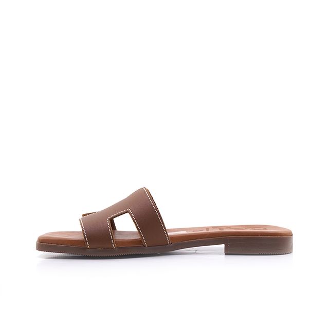 Γυναικεία Mule Oh! my sandals 5810 Ταμπά Δέρμα image - 2