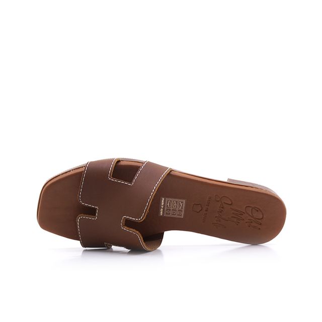 Γυναικεία Mule Oh! my sandals 5810 Ταμπά Δέρμα image - 3