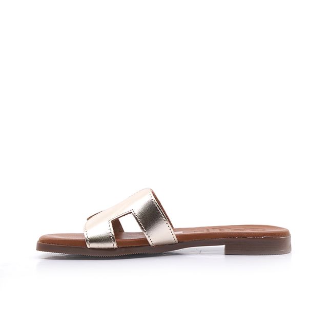 Γυναικεία Mule Oh! my sandals 5810 Χρυσό Δέρμα image - 2