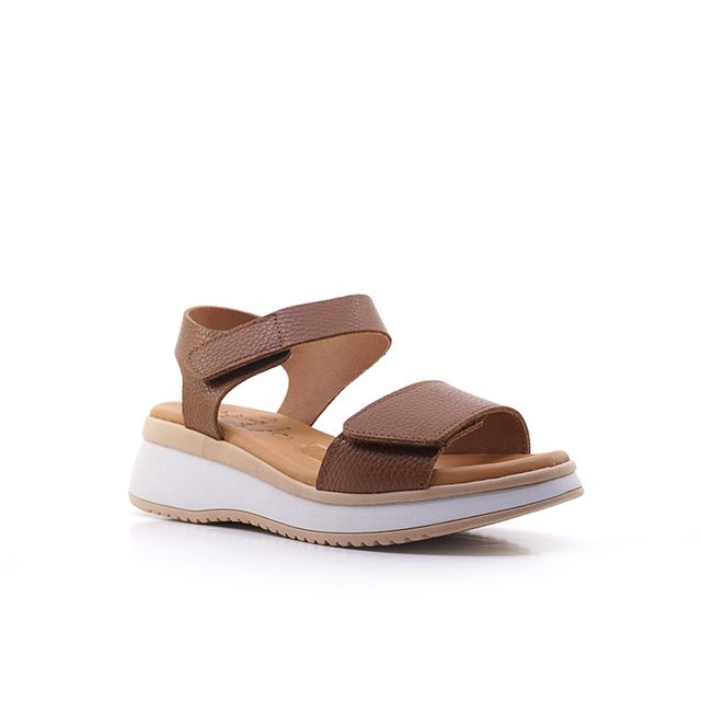 Γυναικείες Πλατφόρμες Oh! my sandals 5942 Ταμπά Δέρμα image - 1