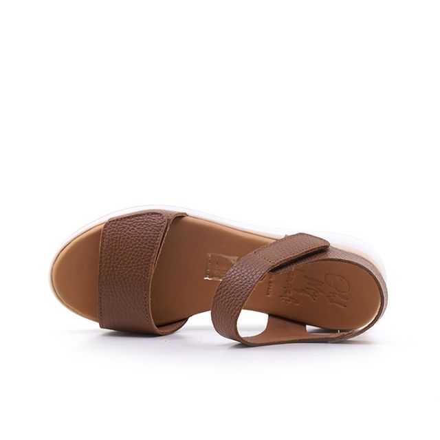 Γυναικείες Πλατφόρμες Oh! my sandals 5942 Ταμπά Δέρμα image - 3